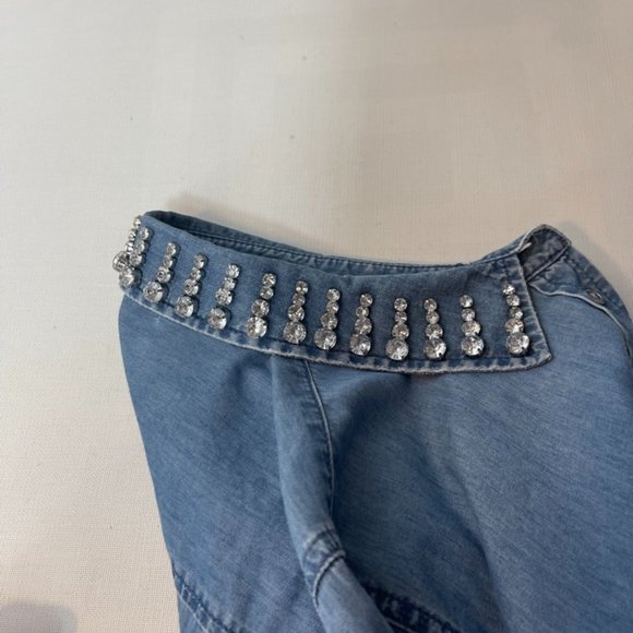 COPY - Michael Kors Denim Button down with Bling Color Size L - Picture 8 of 8